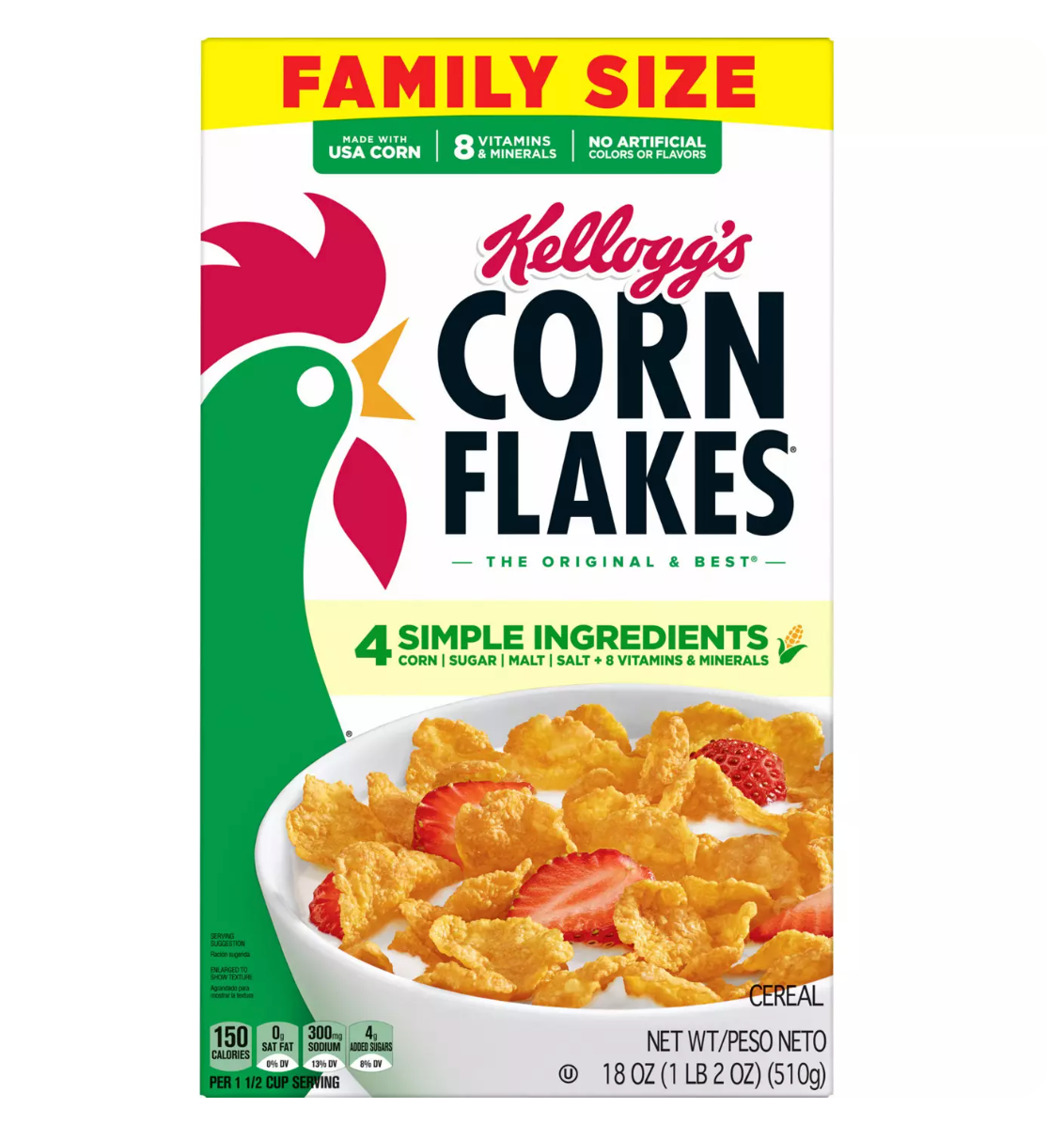 Kellogg's Corn Flakes Original Cereal 18 oz Main image
