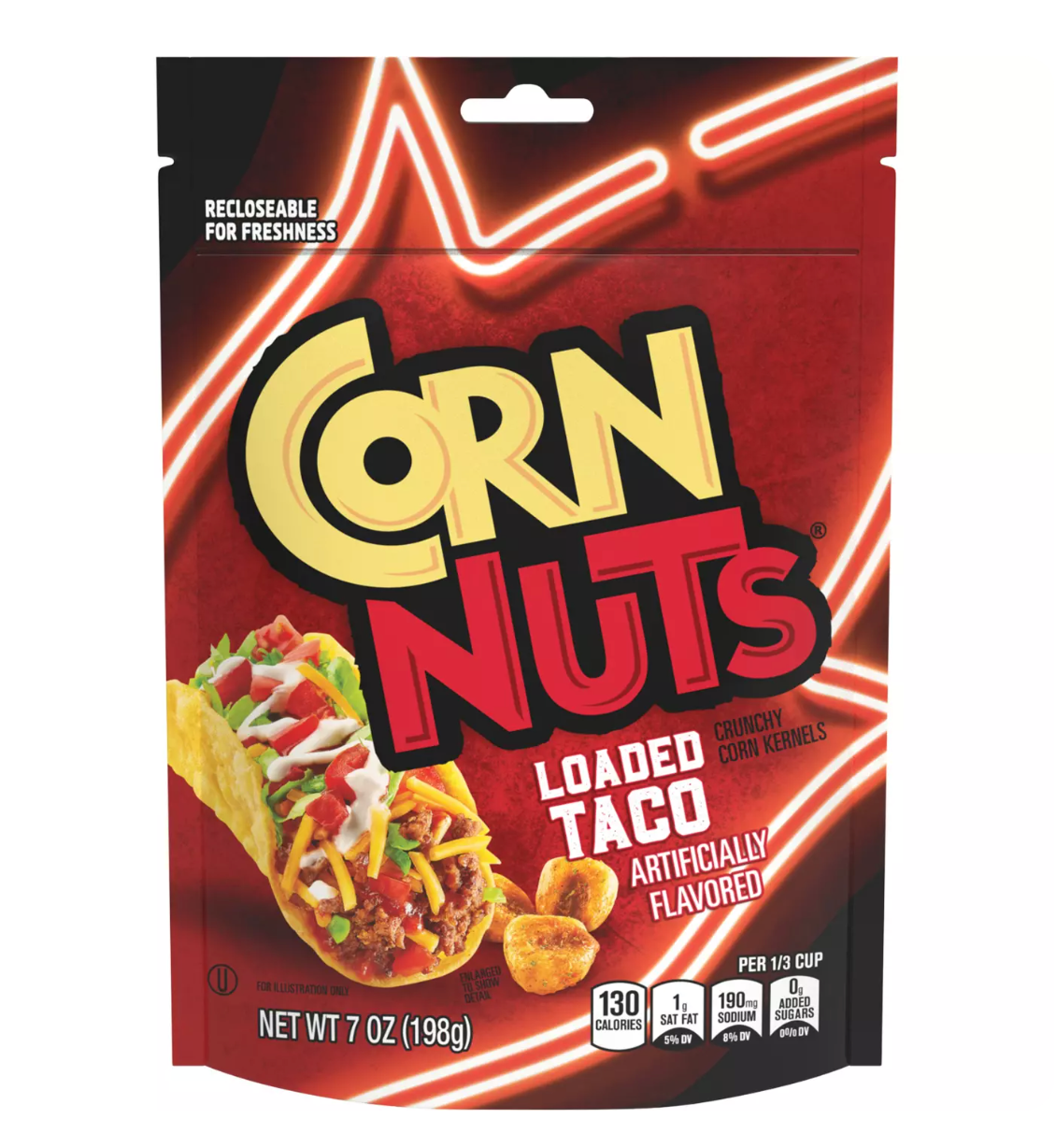 Corn Nuts Loaded Taco Crunchy Corn Kernels – 7 oz