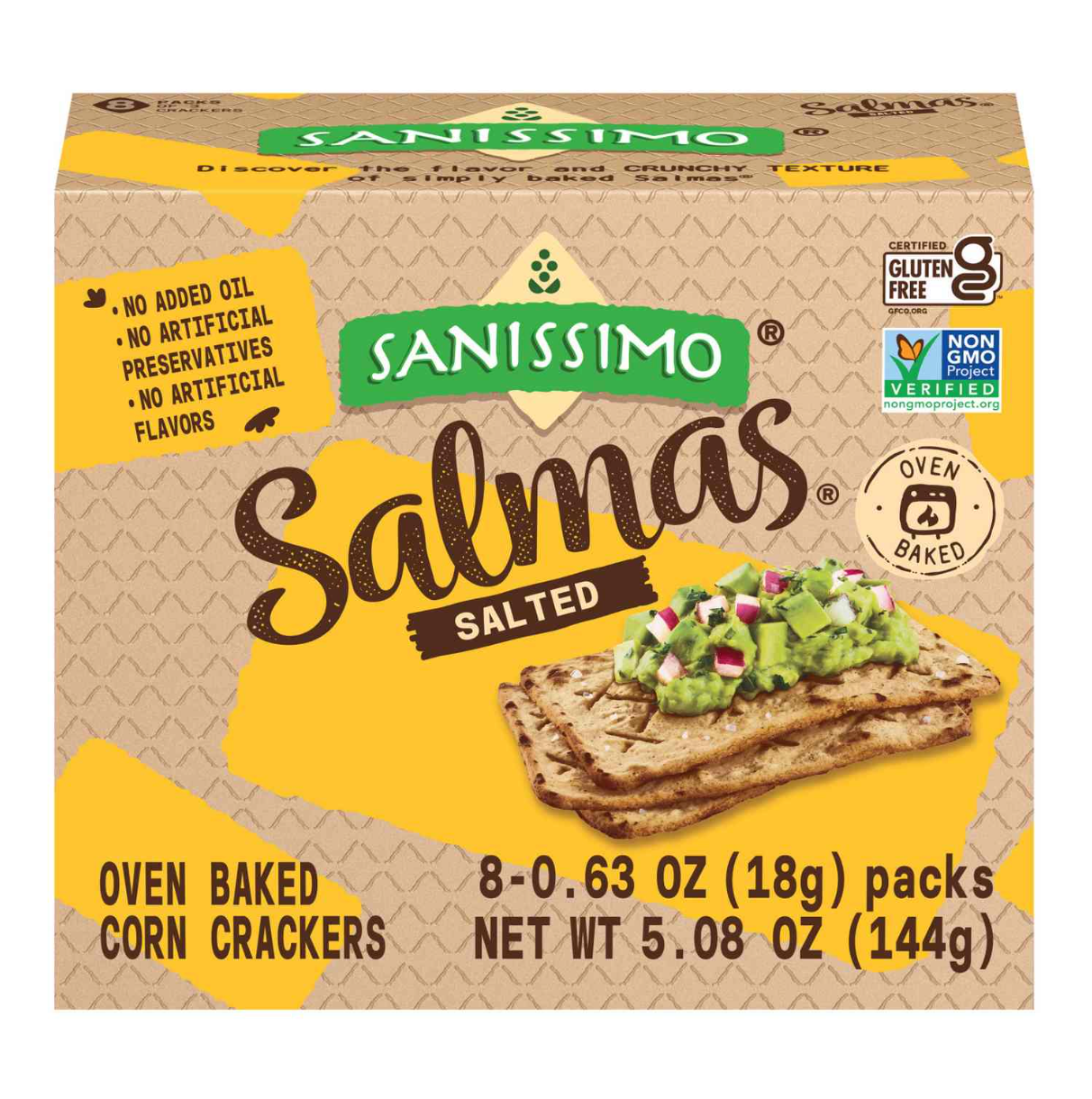 Sanissimo Salmas Salted Oven Baked Corn Crackers 5.08 oz Main image