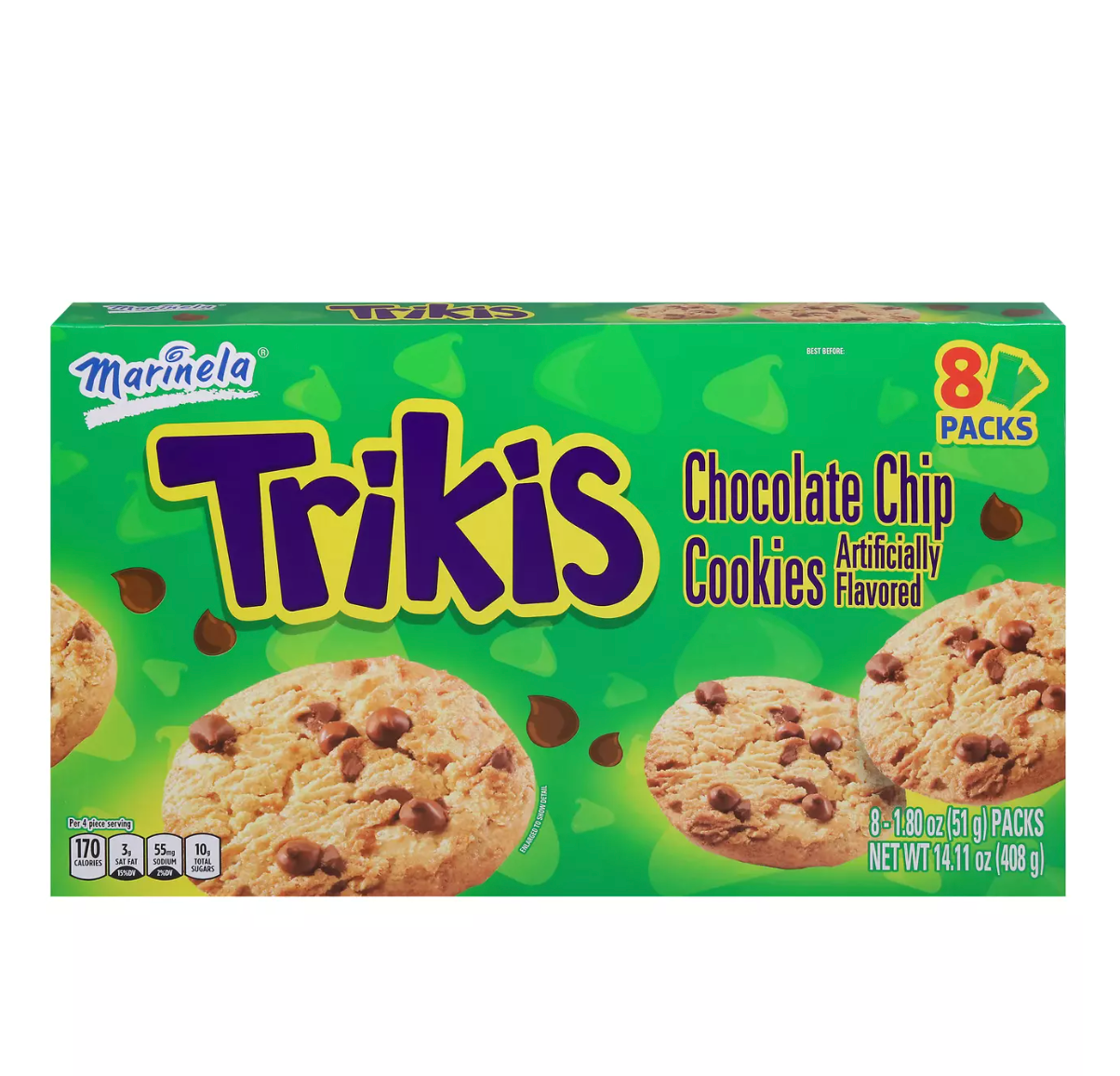 Marinela Trikis Chocolate Chip Cookies Snack Packs 8 ct Main image
