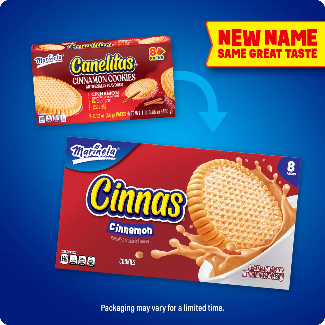 Marinela Cinnas Cinnamon Cookies Snack Packs 8 ct