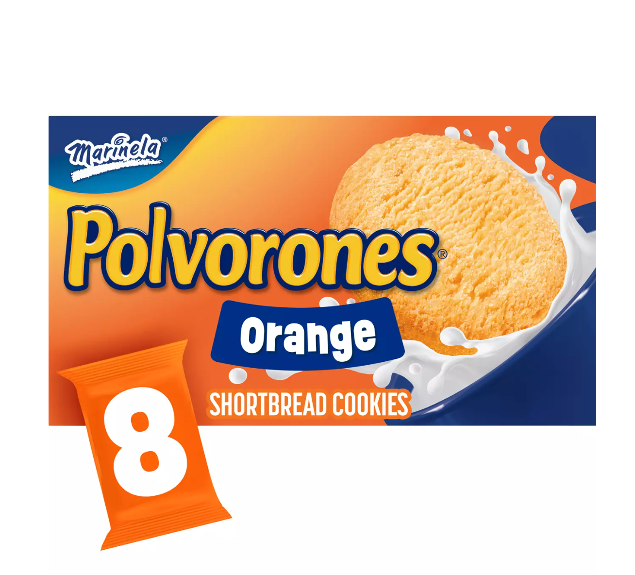 Marinela Polvorones Orange Shortbread Cookies 8 ct Main image