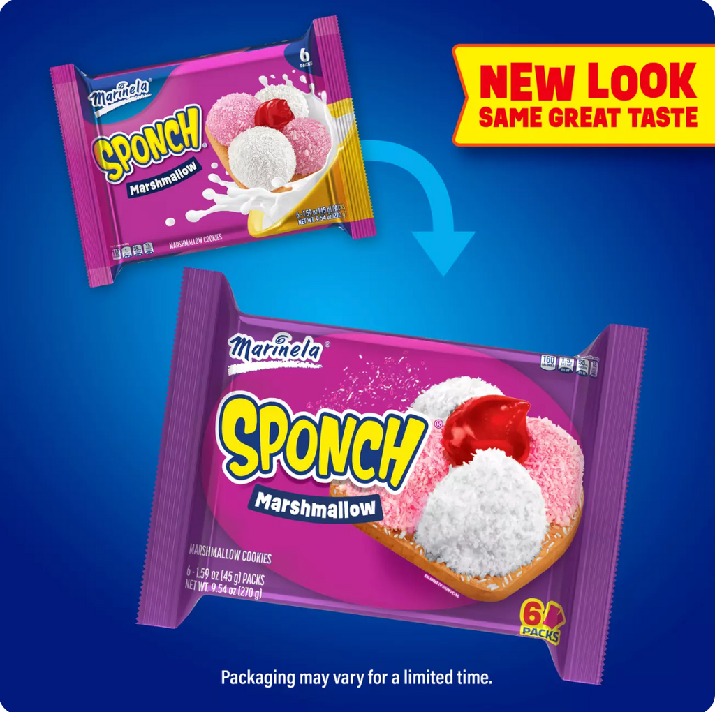 Marinela Sponch Marshmallow Strawberry Coconut Cookies 6 ct