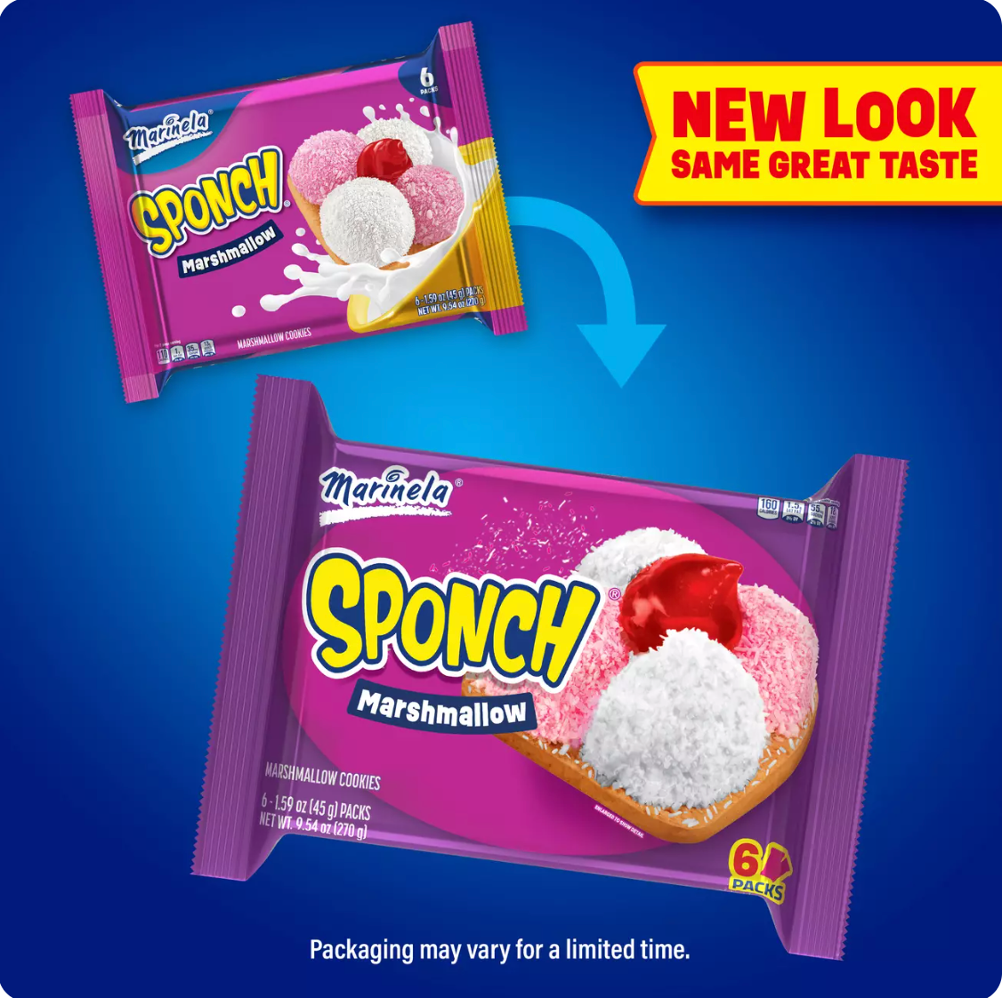 Marinela Sponch Marshmallow Strawberry Coconut Cookies 6 ct