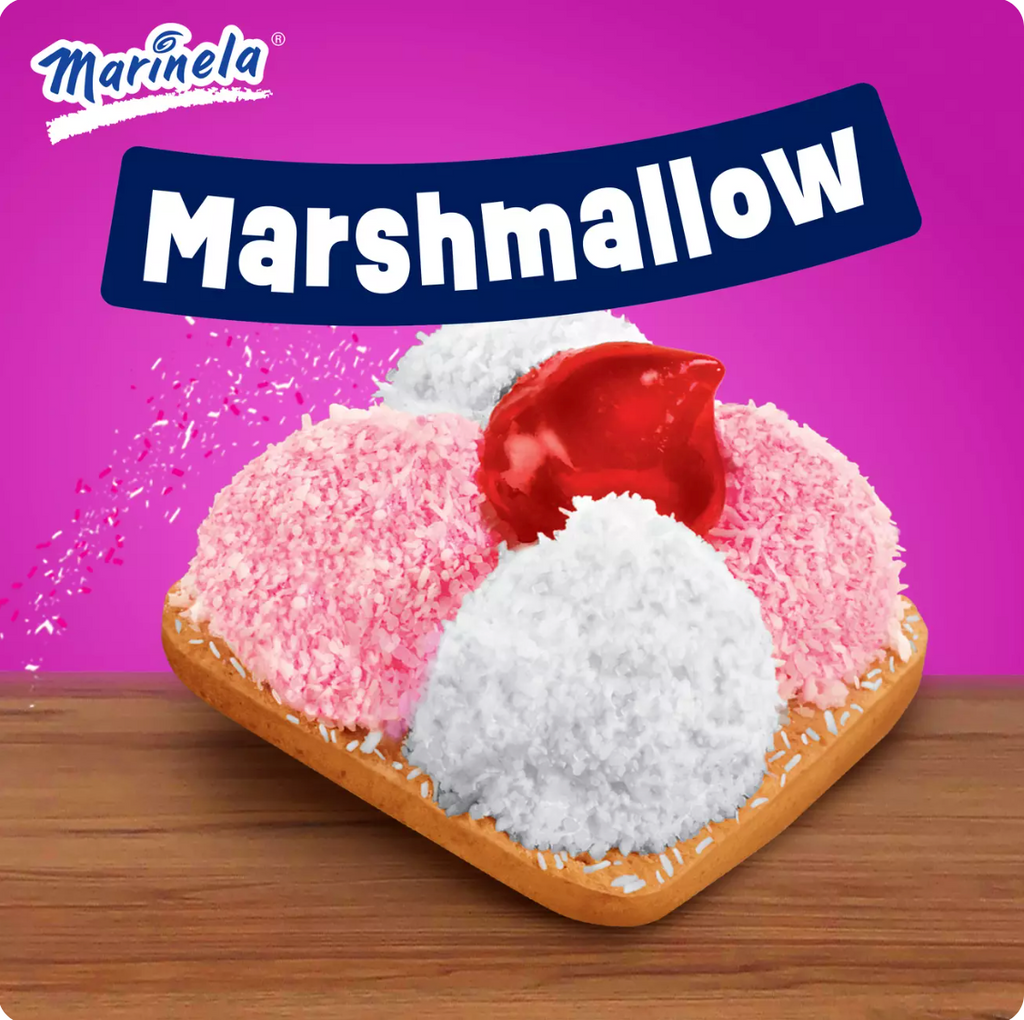 Marinela Sponch Marshmallow Strawberry Coconut Cookies 6 ct