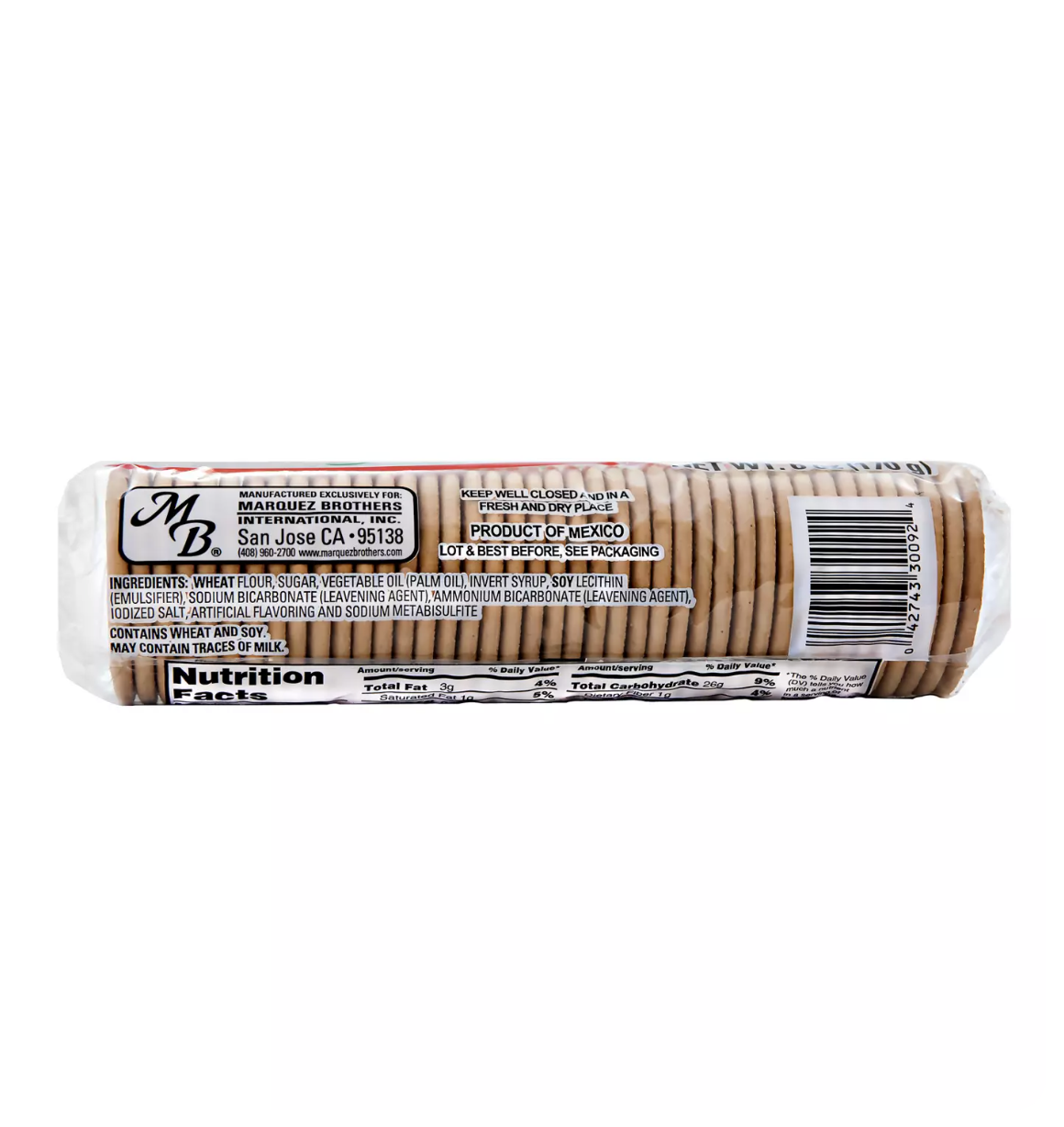 El Mexicano Marias Cookies 6 oz