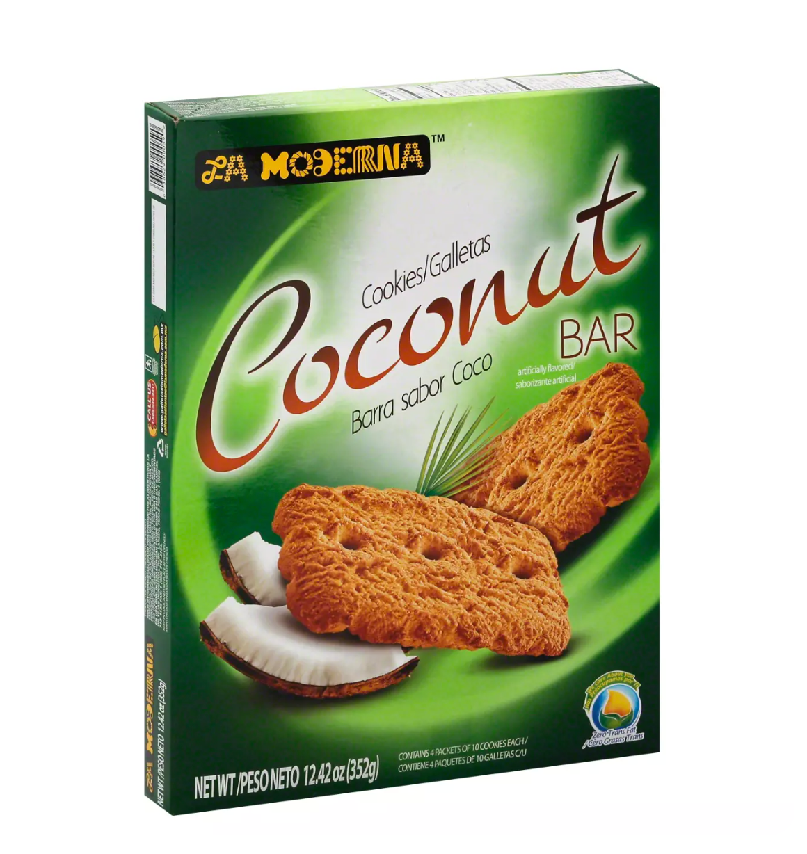 La Moderna Coconut Bar Cookies 12.42 oz