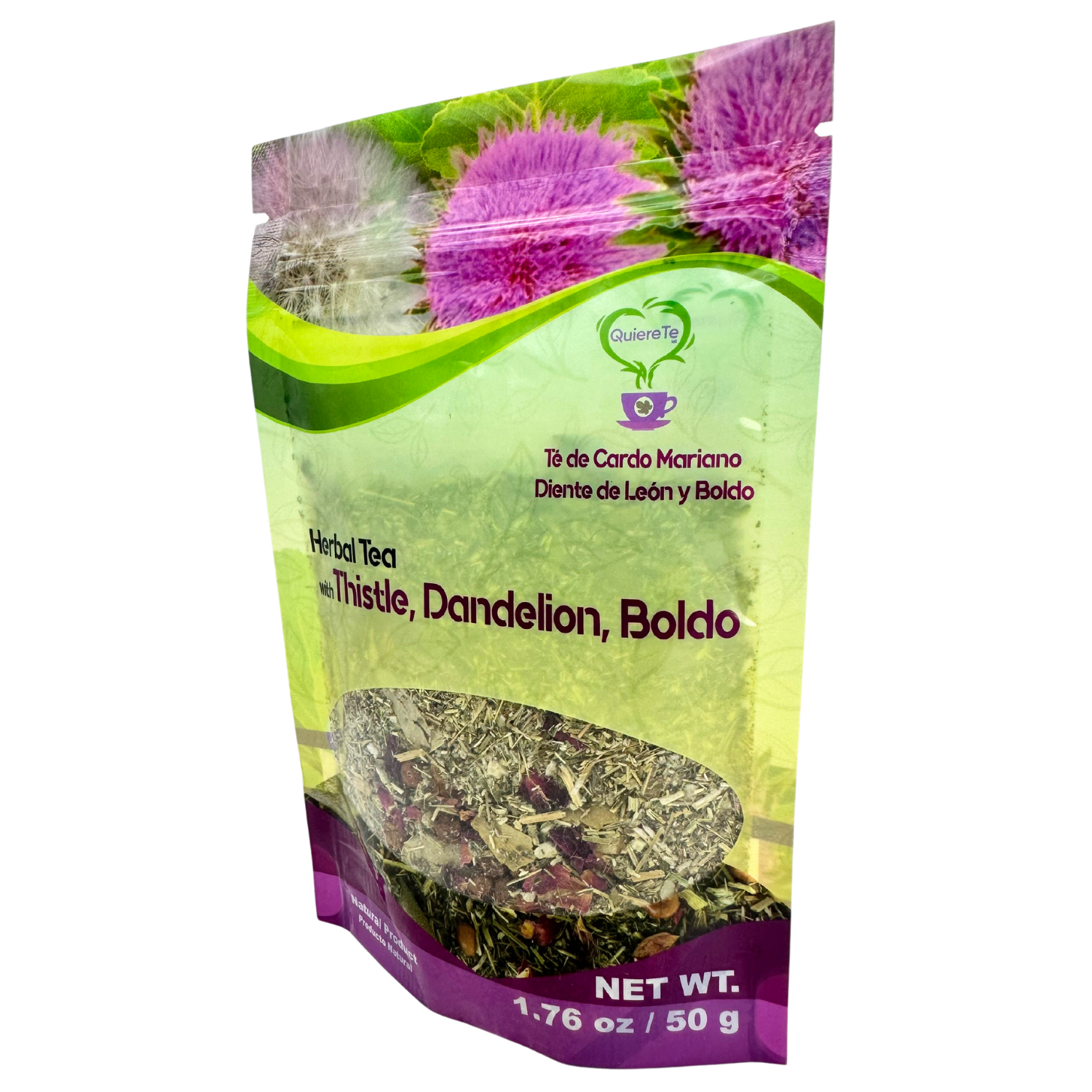 QuiereTe Herbal Tea with Thistle, Dandelion and Boldo 1.76oz Secondary image