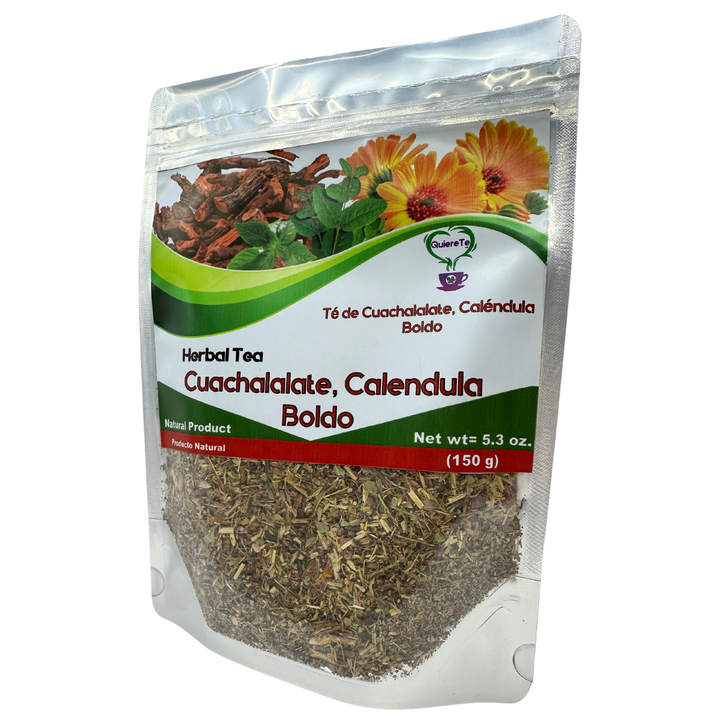 QuiereTe Herbal Tea Cuachalalate, Calendula and Boldo 5.3oz