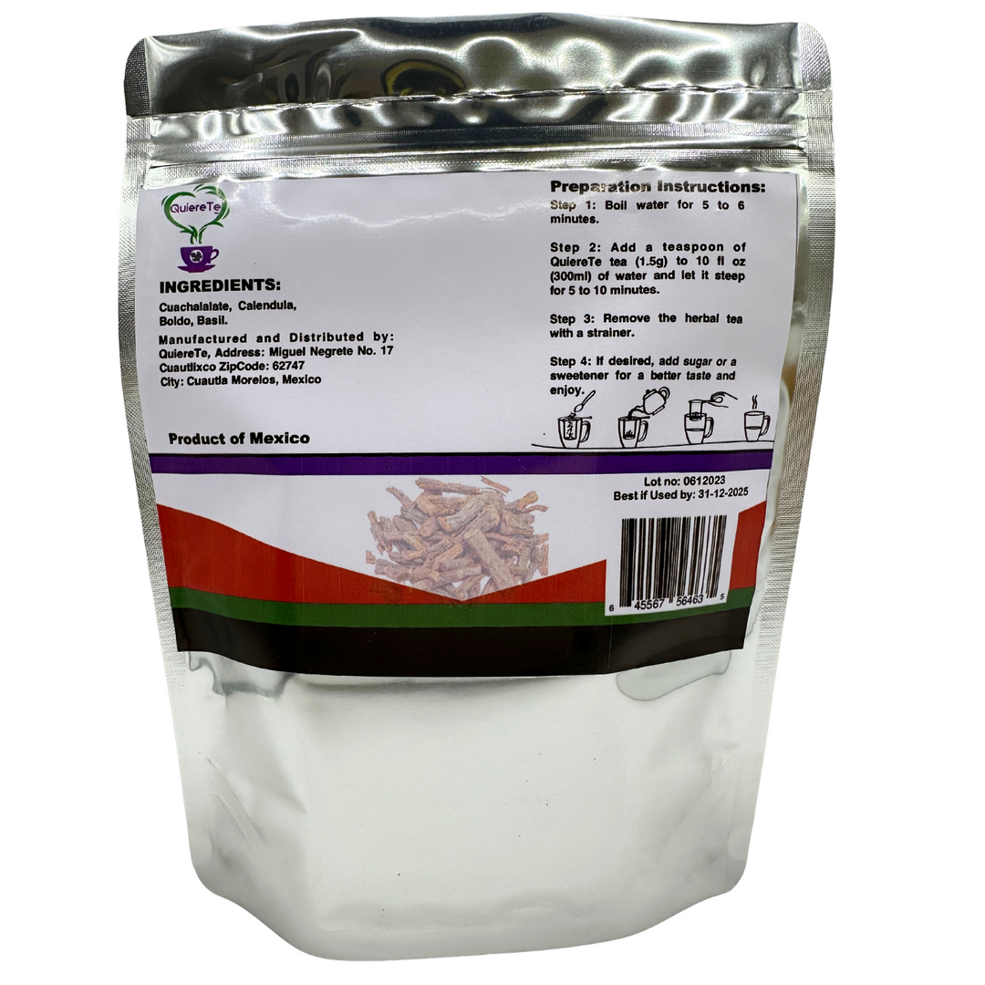 QuiereTe Herbal Tea Cuachalalate, Calendula and Boldo 5.3oz