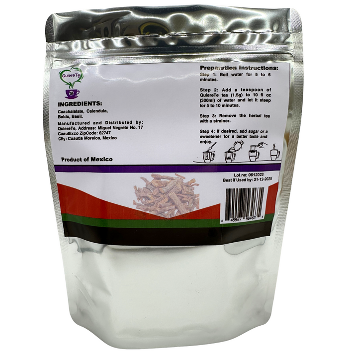 QuiereTe Herbal Tea Cuachalalate, Calendula and Boldo 5.3oz