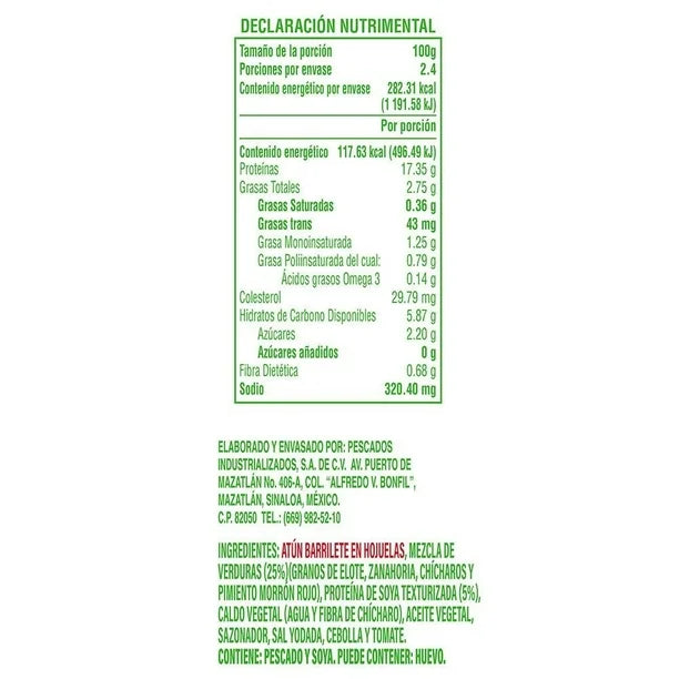 Dolores Tuna with Vegetables – 9 oz