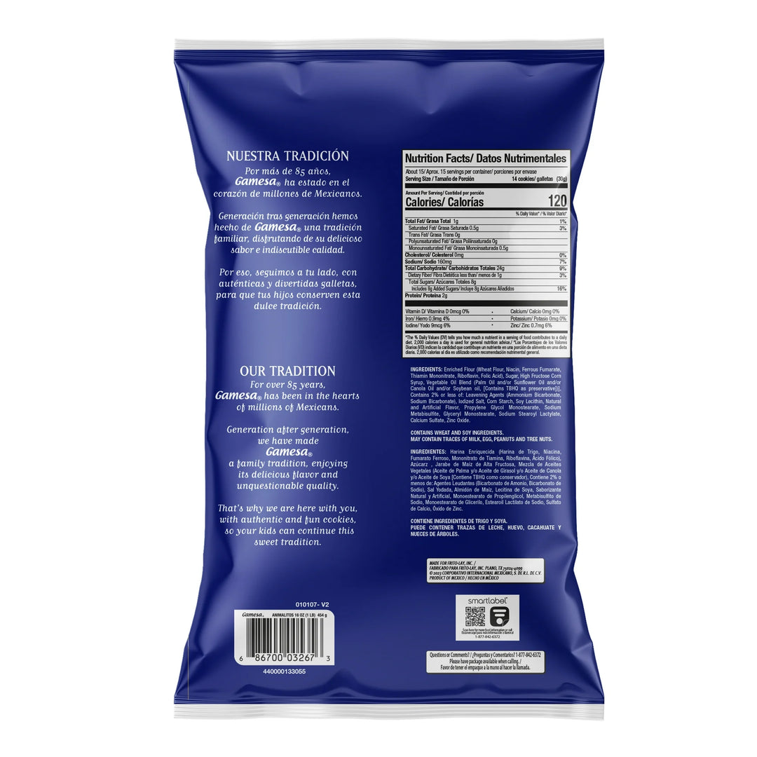 Gamesa Animalitos Cookies – 16 oz