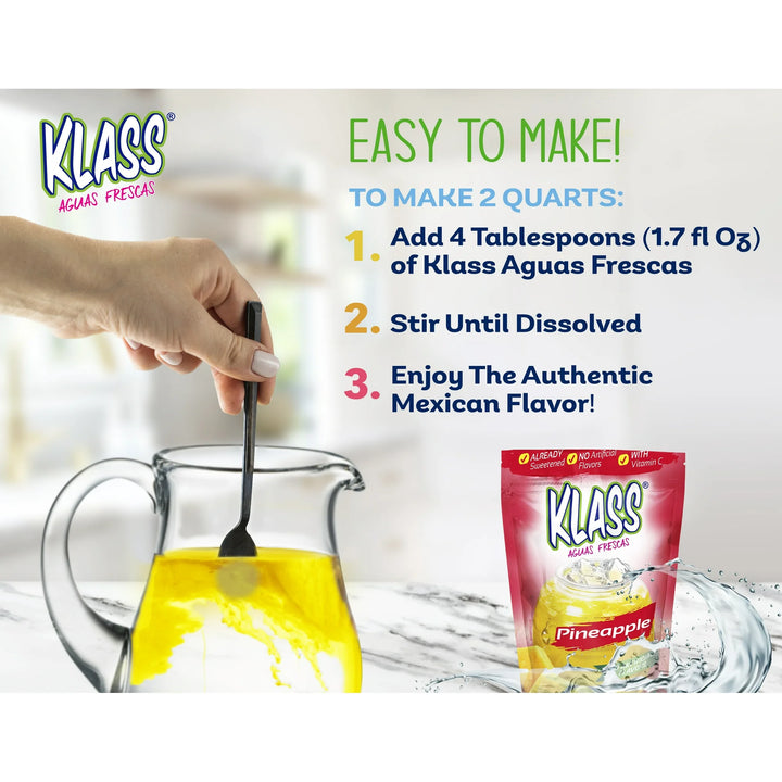 Klass Aguas Frescas Pineapple Drink Mix – 14.1 oz