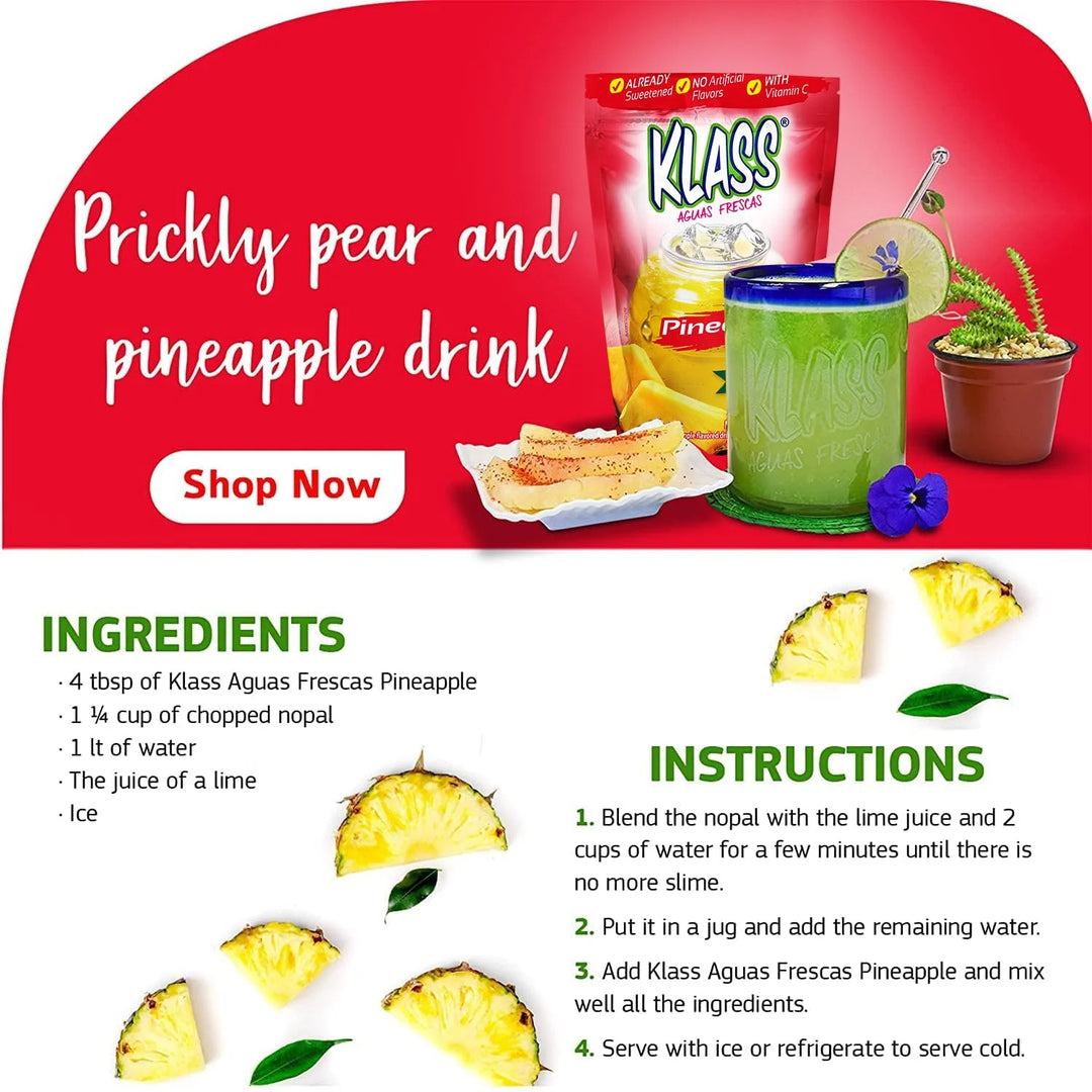Klass Aguas Frescas Pineapple Drink Mix – 14.1 oz