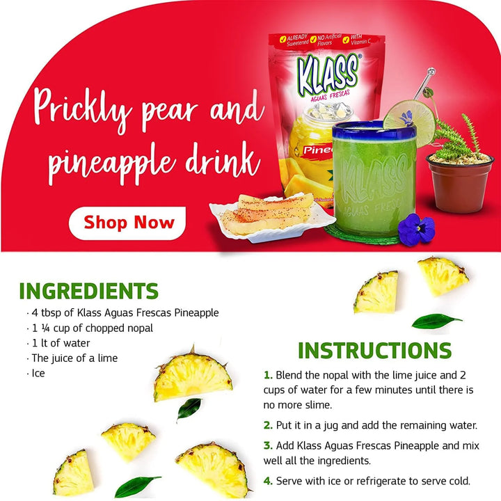 Klass Aguas Frescas Pineapple Drink Mix – 14.1 oz