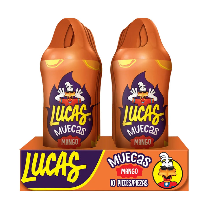 Lucas Muecas Mango Lollipop with Chili Powder 0.9 oz (Pack of 10)