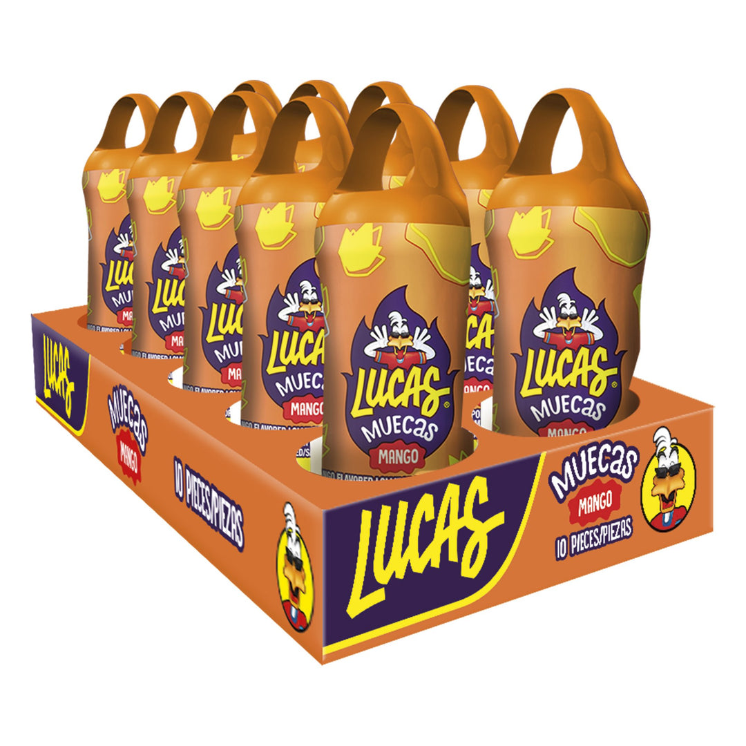 Lucas Muecas Mango Lollipop with Chili Powder 0.9 oz (Pack of 10)