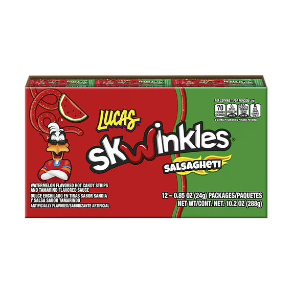 Lucas Skwinkles Salsagheti Watermelon 0.85 oz (12-Pack)
