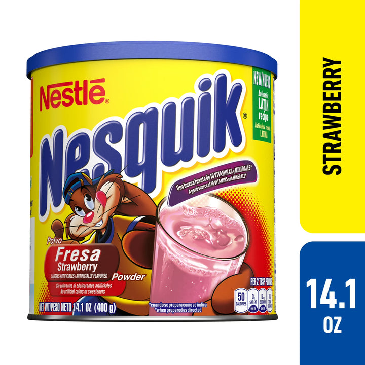 Nestlé Nesquik Strawberry Flavored Powder Drink Mix – 15 oz