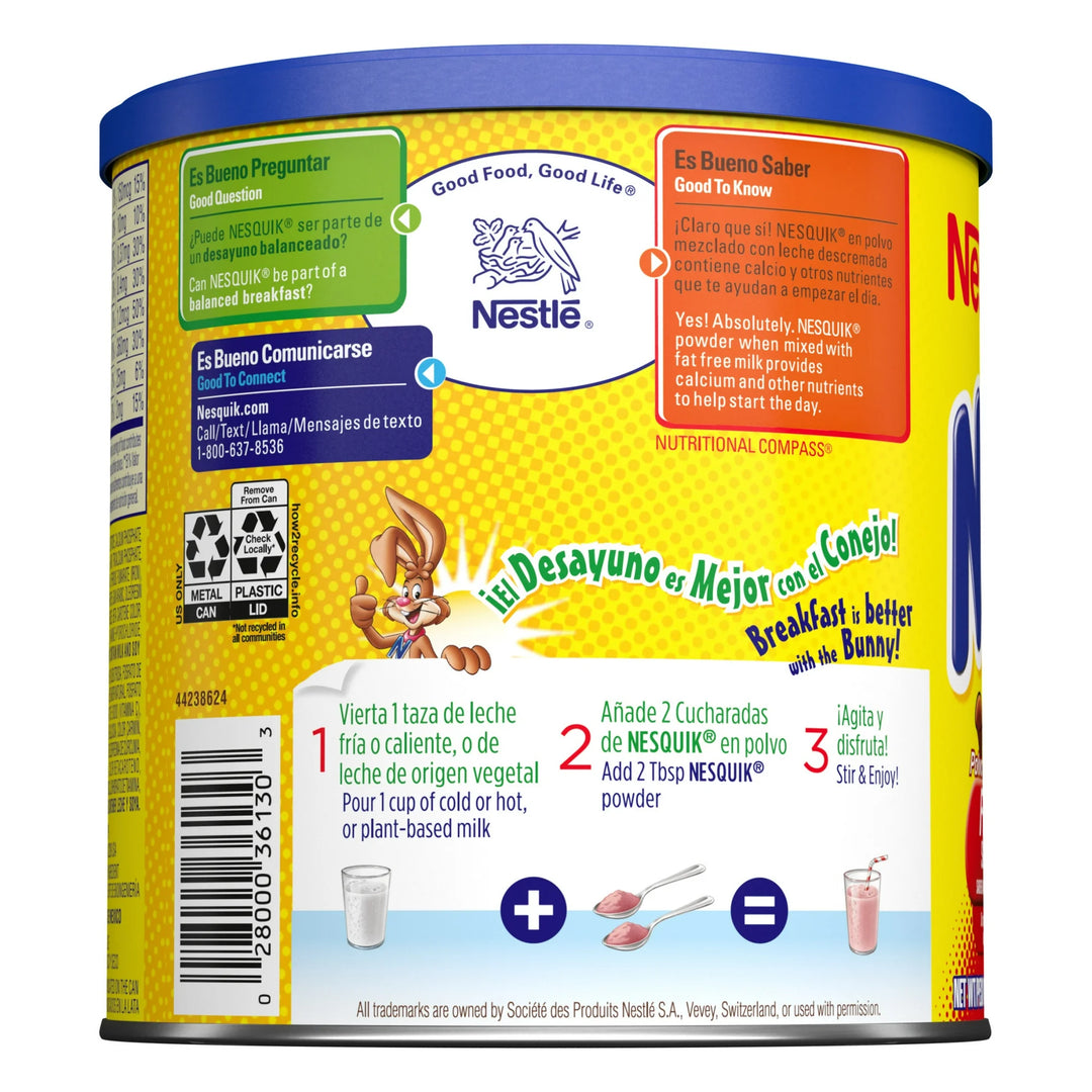 Nestlé Nesquik Strawberry Flavored Powder Drink Mix – 15 oz