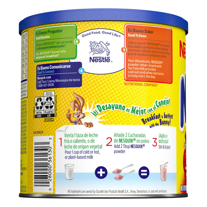 Nestlé Nesquik Strawberry Flavored Powder Drink Mix – 15 oz