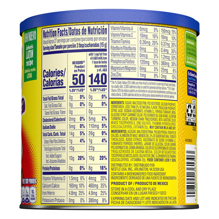 Nestlé Nesquik Strawberry Flavored Powder Drink Mix – 15 oz