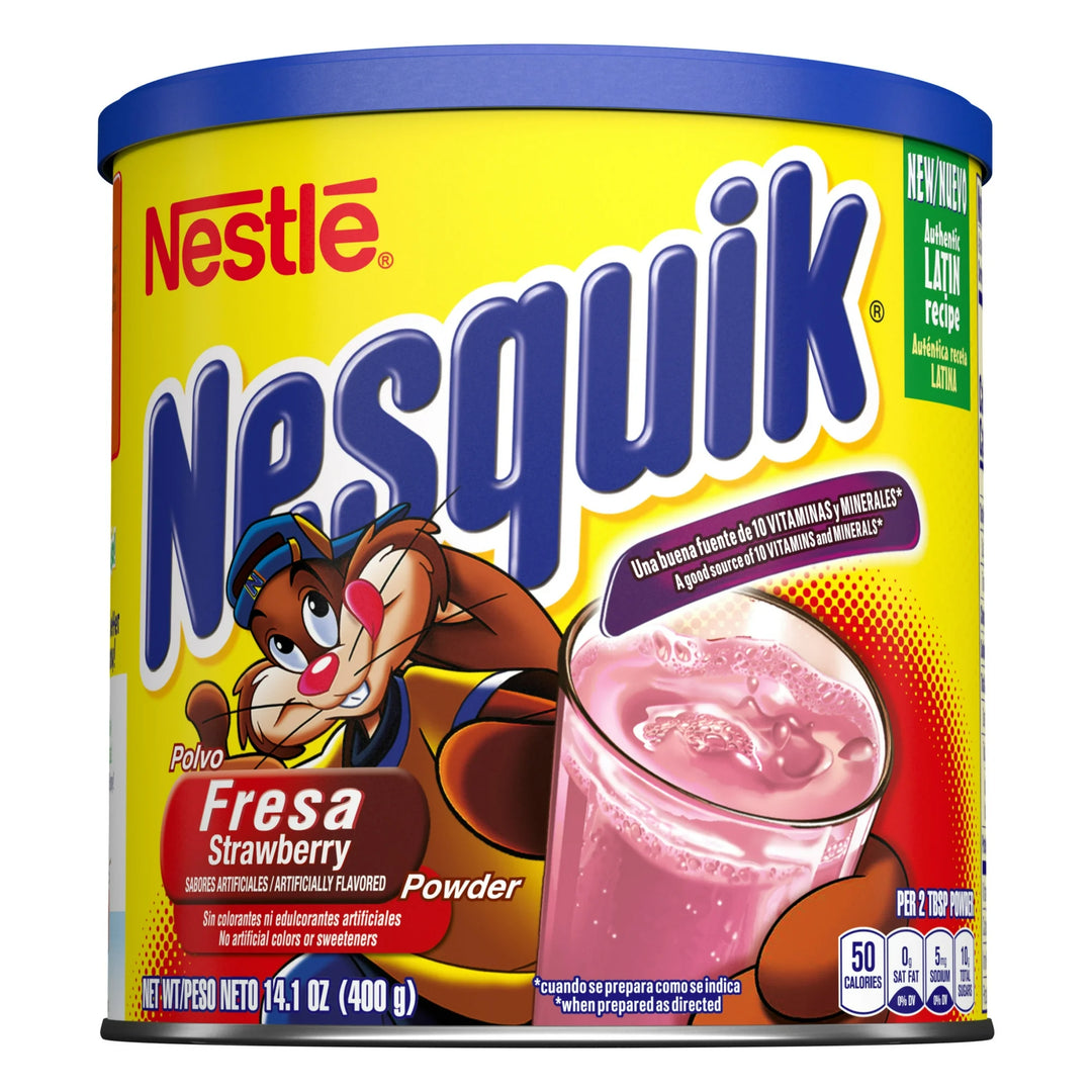 Nestlé Nesquik Strawberry Flavored Powder Drink Mix – 15 oz