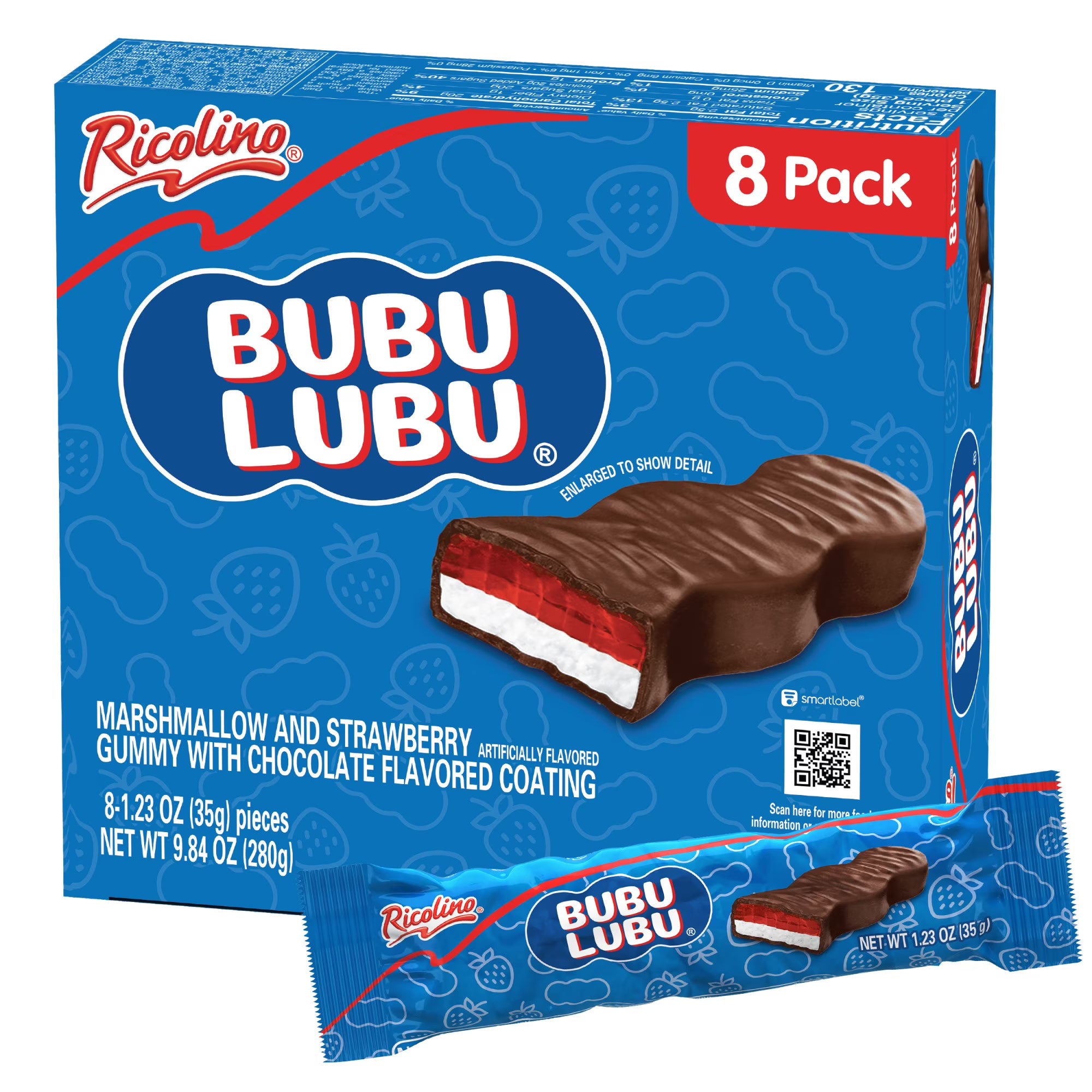 Ricolino Bubulubu 1.23oz Pack of 8