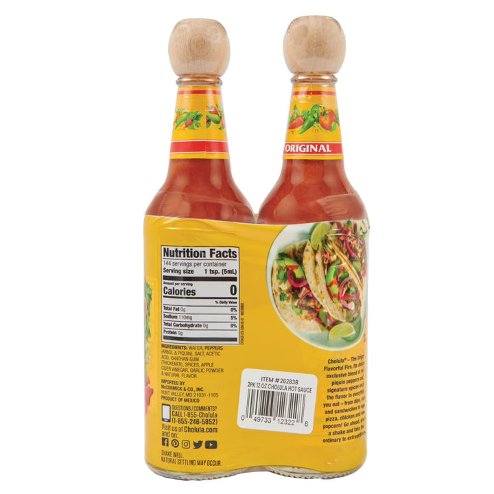 Cholula Hot Sauce Original  12 oz (Pack of 2)