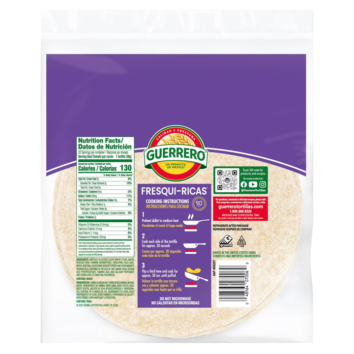 Guerrero Fresqui-Ricas Flour Tortillas 21.33 oz (Pack of 2)