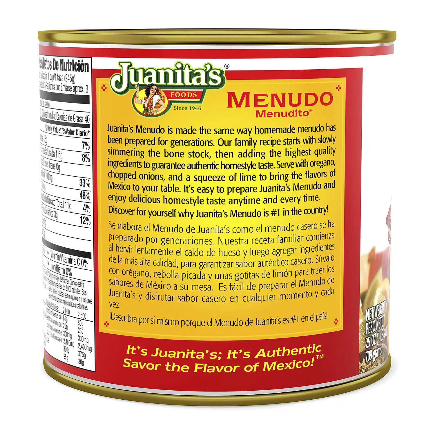 Juanita's Foods Menudo – 25 oz (Pack of 3) Secondary image