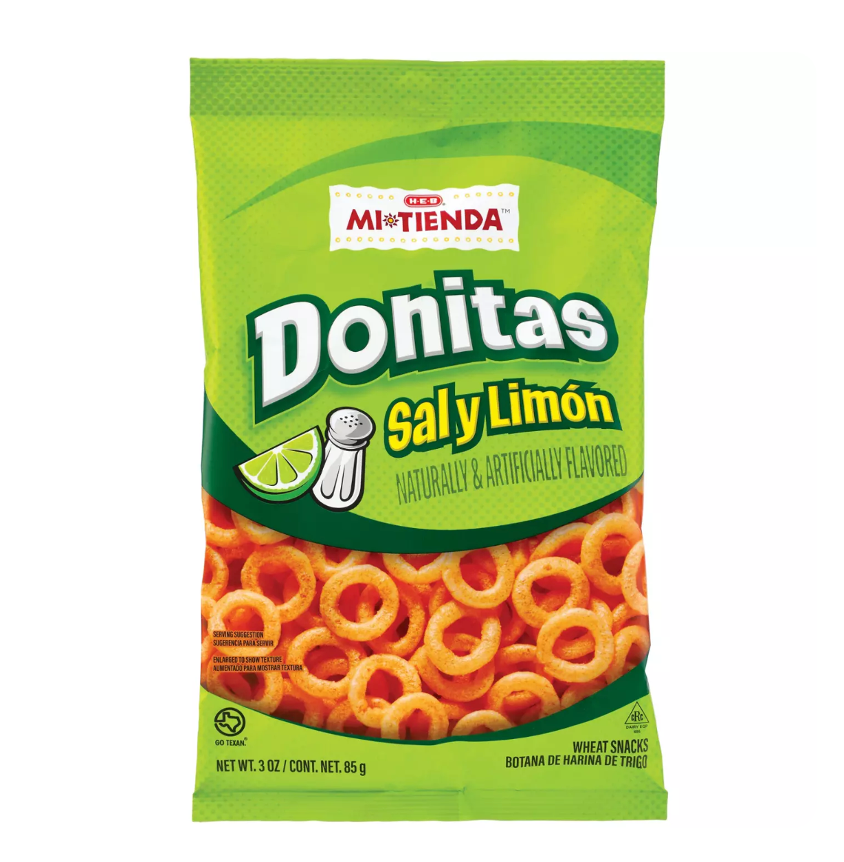 HEB Mi Tienda Donitas Wheat Snacks Salt and Lemon 3 oz