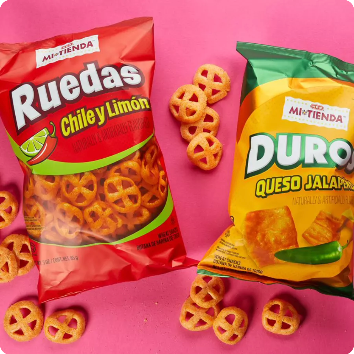 HEB Mi Tienda Ruedas Wheat Snacks Chili Lime 3 oz