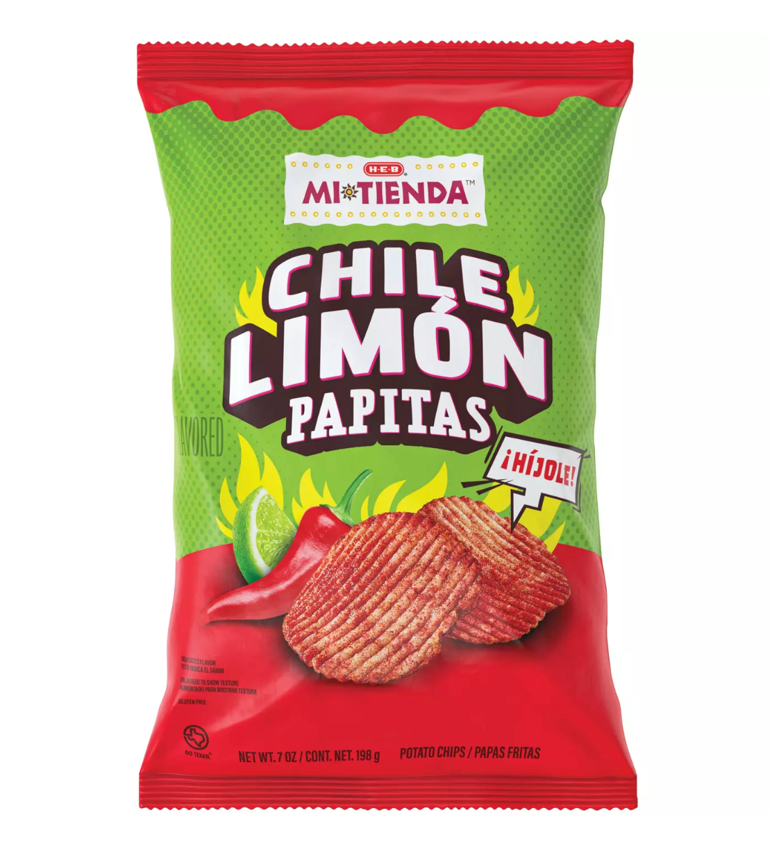 HEB Mi Tienda Chili Lime Potato Chips 7 oz Main image