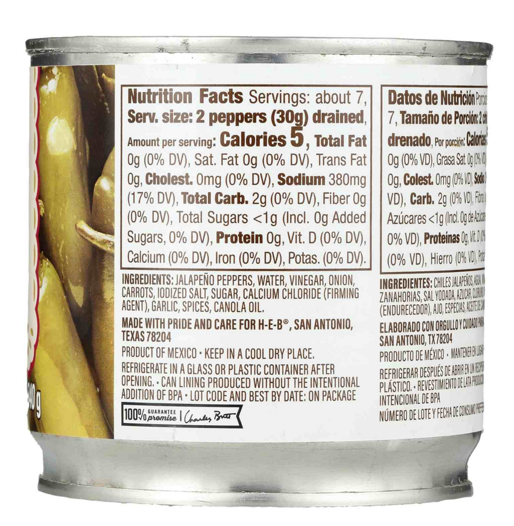 HEB Mi Tienda Whole Pickled Jalapeños 12 oz