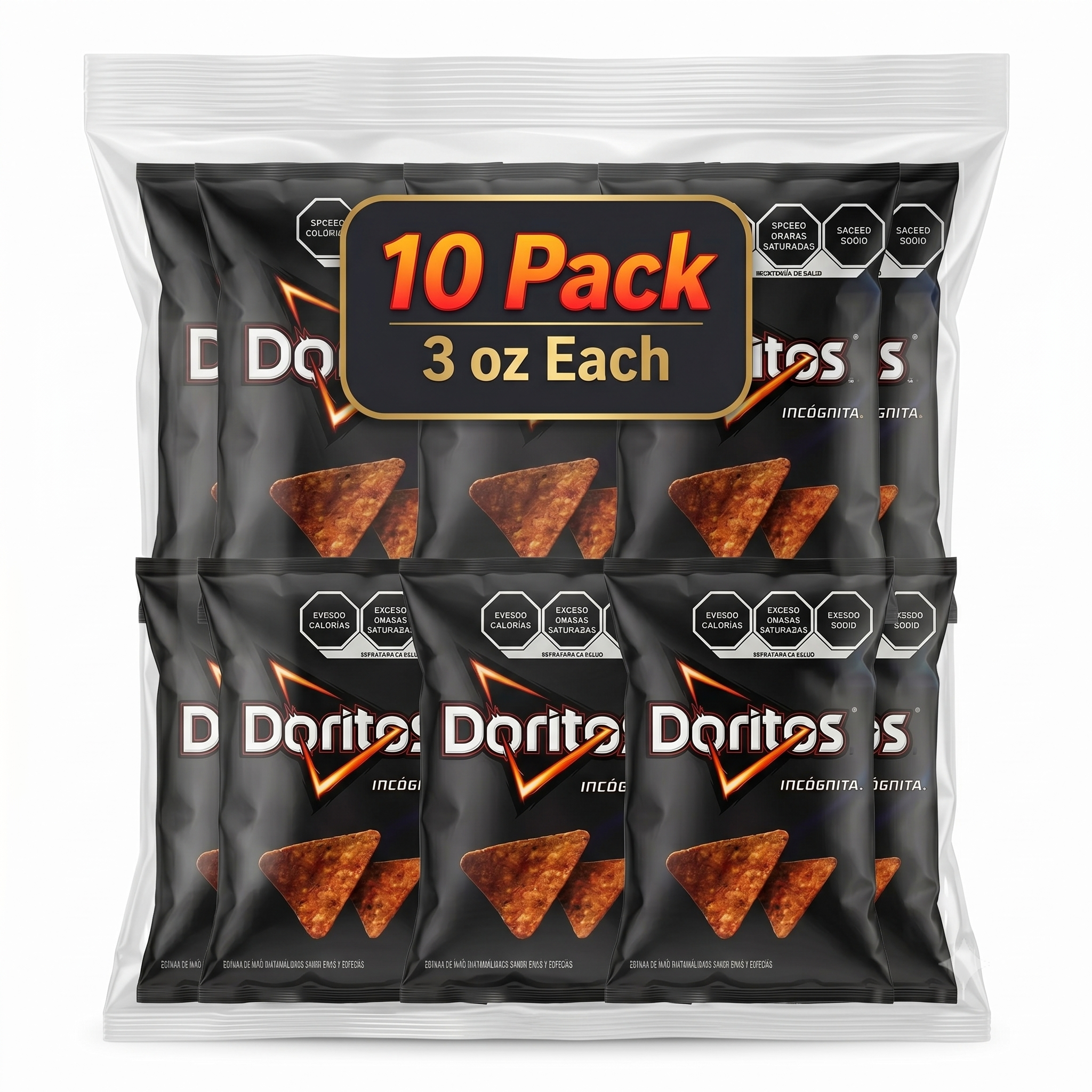 Sabritas Doritos Incognita 10 Pack 3 oz Each