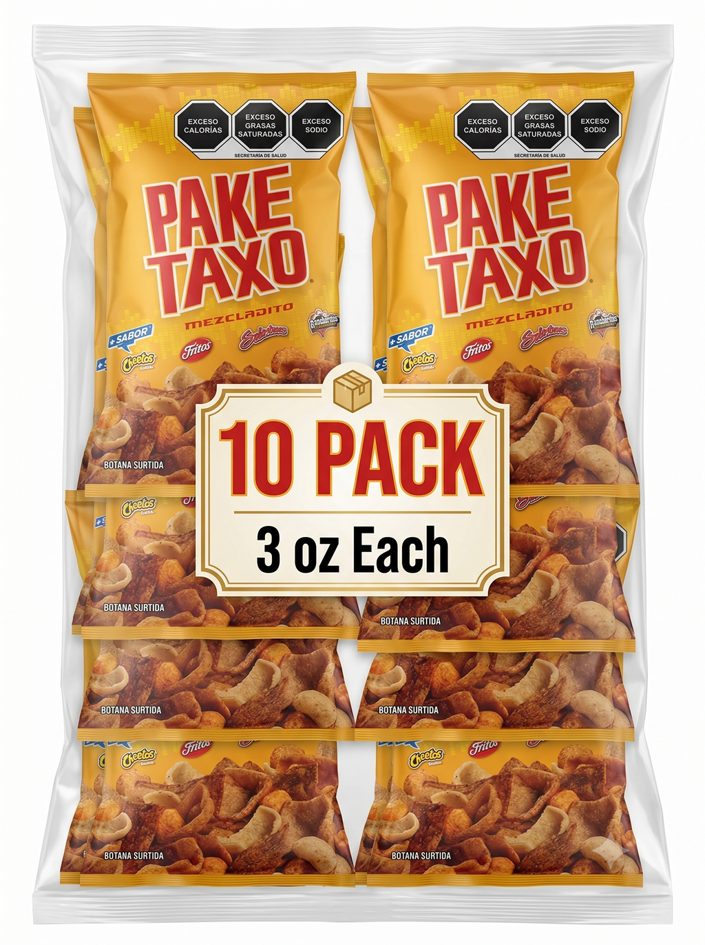 Sabritas Paketaxo Mezcladito 10 Pack 3 oz Each