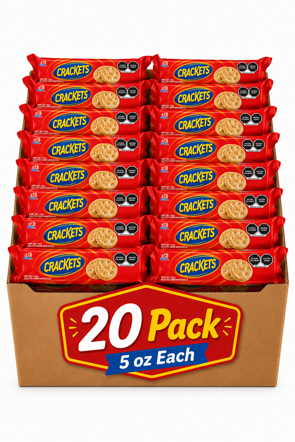 Gamesa Crackets Crackers 20 Pack 5 oz Each