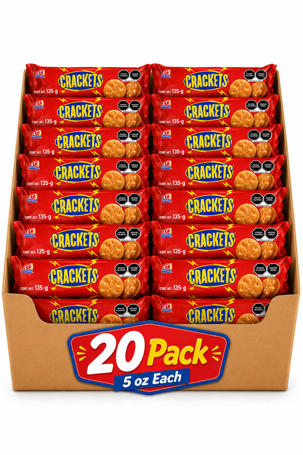 Gamesa Crackets Crackers 20 Pack 5 oz Each