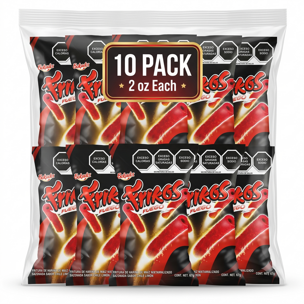 Bokados Frikos Fuego 10 Pack 2 oz Each