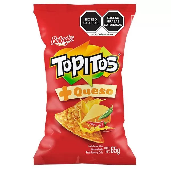 Bokados Topitos Cheese Corn Chips 10 Pack 2.3 oz Each Secondary image