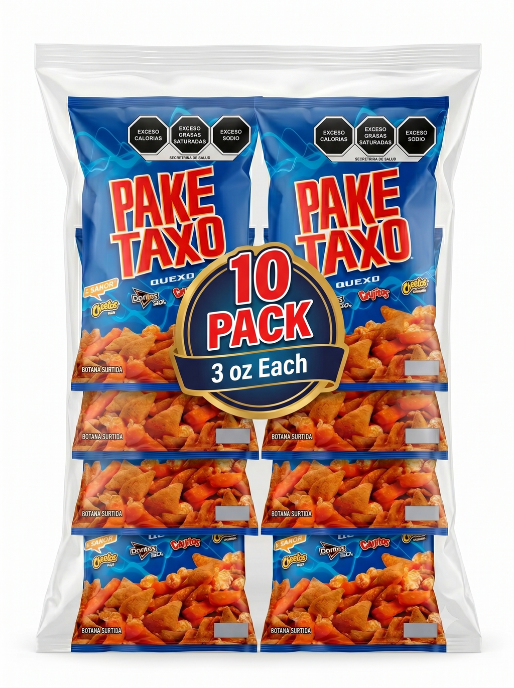 Sabritas Paketaxo Cheese 10 Pack 3 oz Each