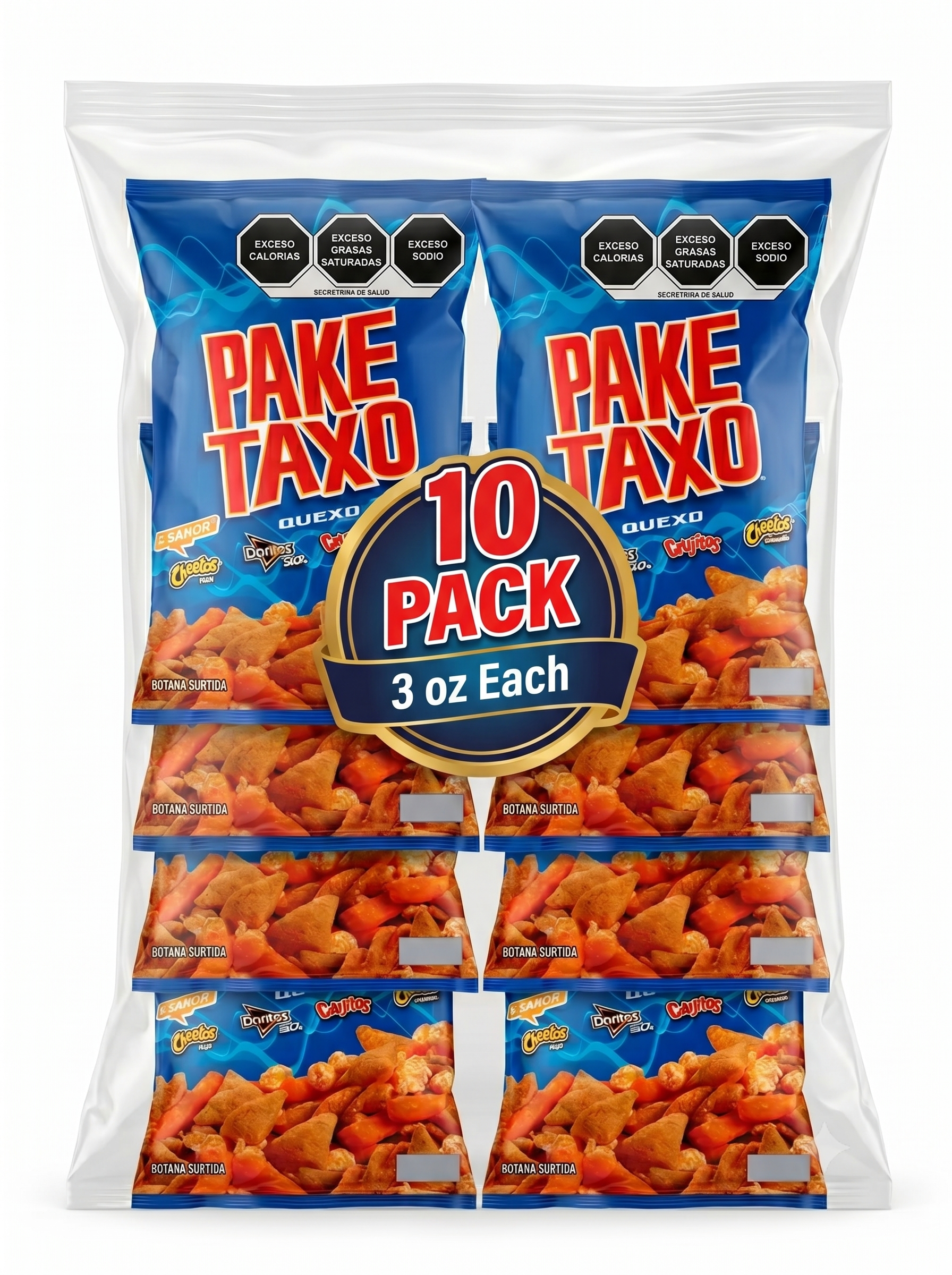 Sabritas Paketaxo Cheese 10 Pack 3 oz Each