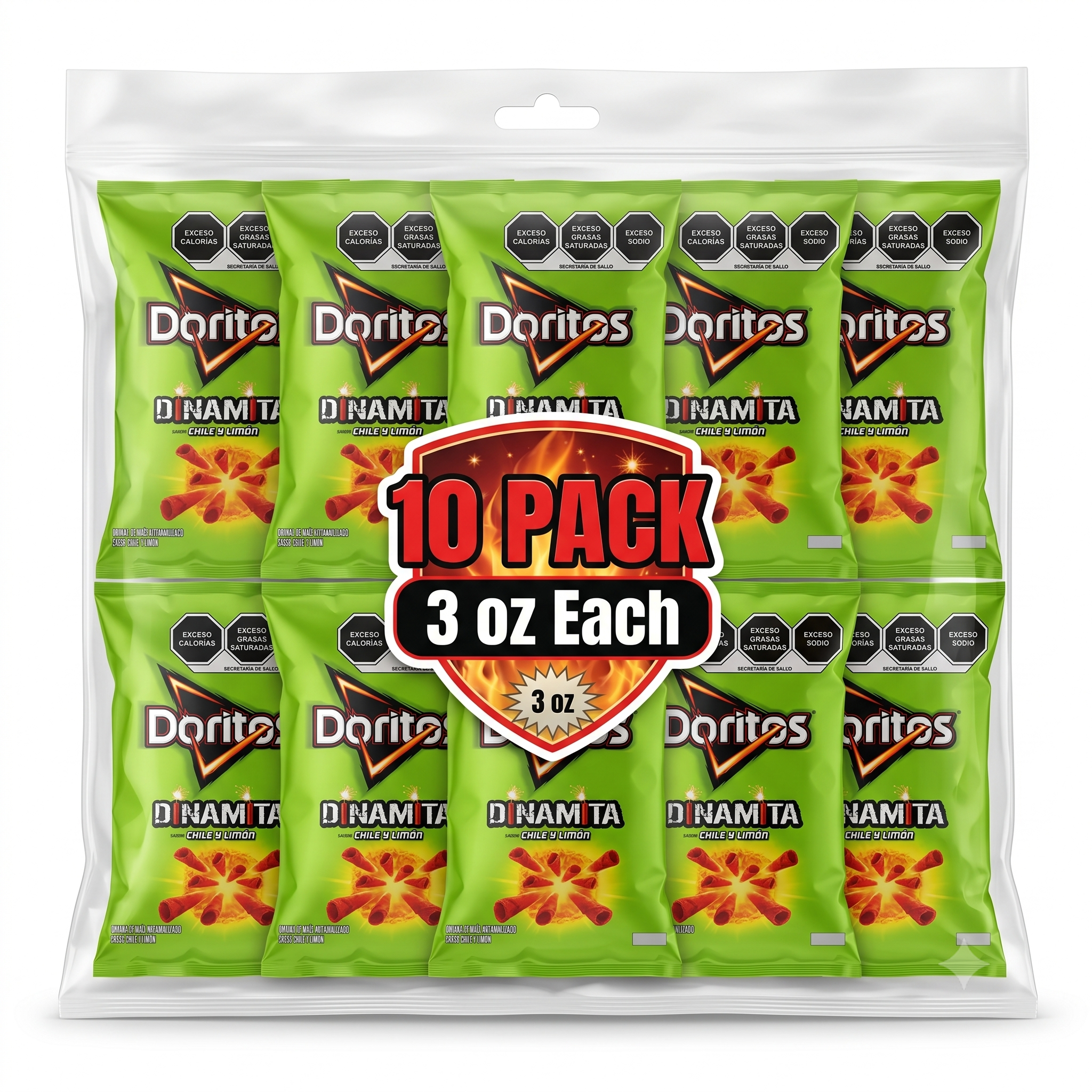 Doritos Dinamita 10 Pack 3 oz Each