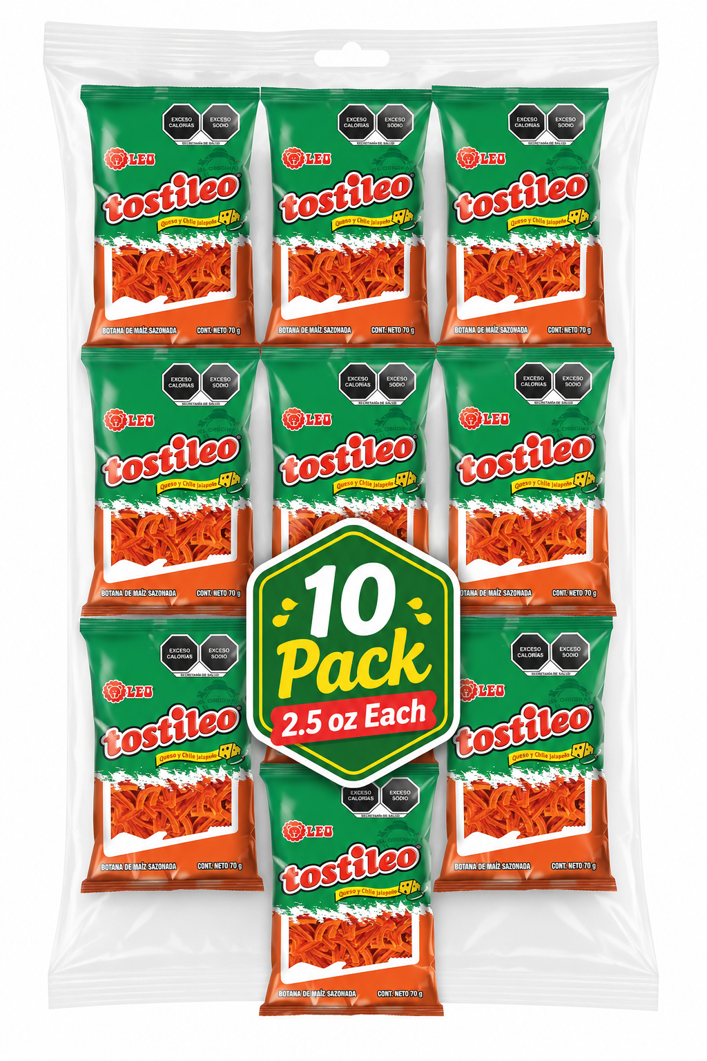 Leo Tostileo Corn Chips 10 Pack 2.5 oz Each