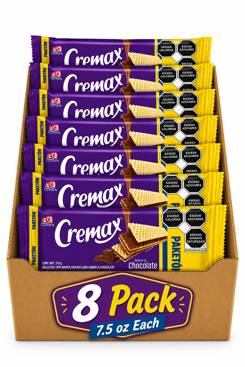 Gamesa Cremax Chocolate Filled Cookies 8 Pack 7.5 oz Each