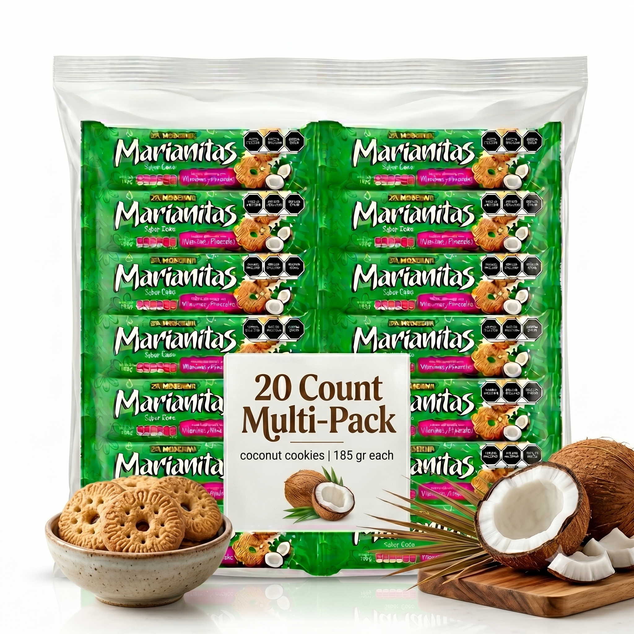 La Moderna Marianitas Coconut Cookies 20 Pack 7 oz