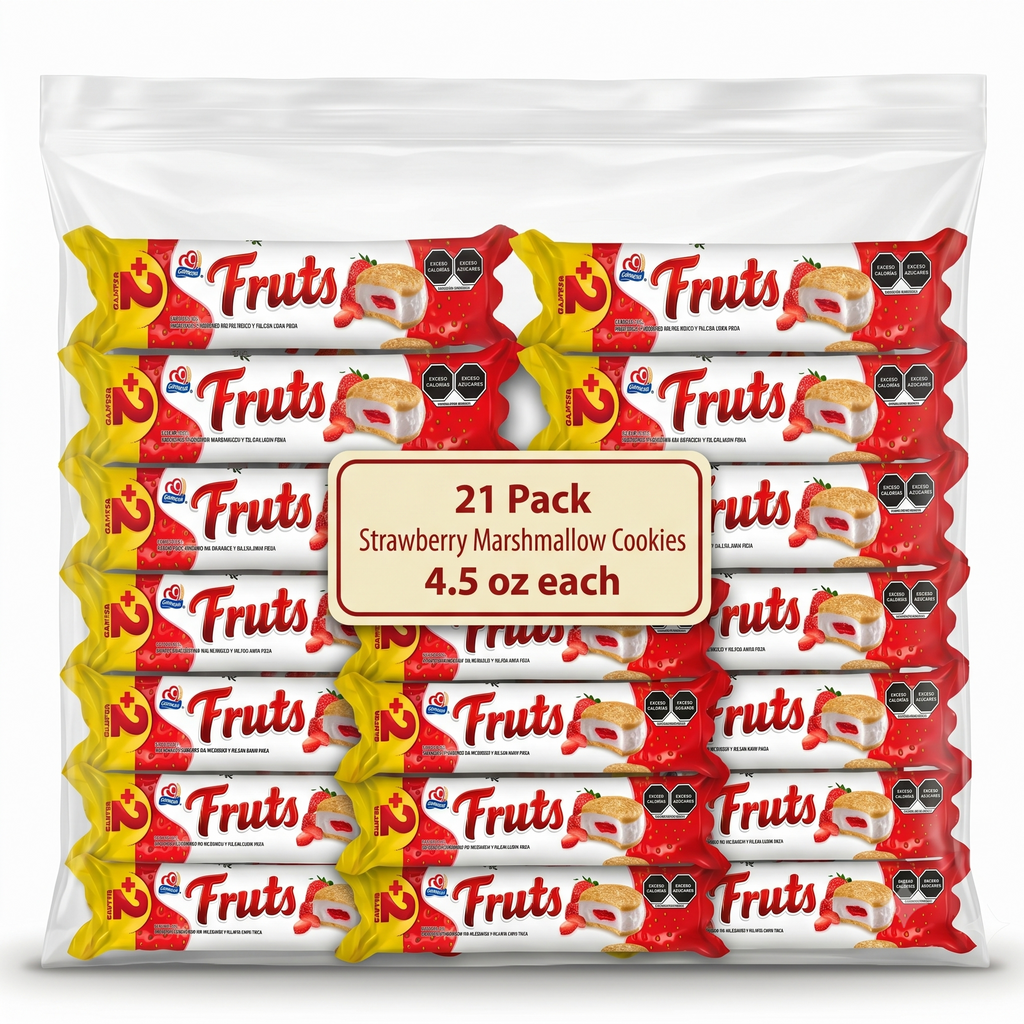 Gamesa Fruts Strawberry Marshmallow Cookies 21 Pack 4.5 oz