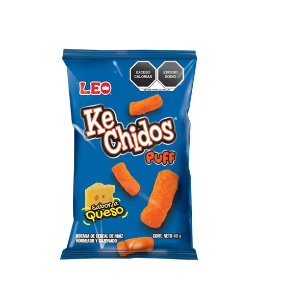 Leo Ke Chidos Cheese Puffs 10 Pack 2 oz Each Secondary image